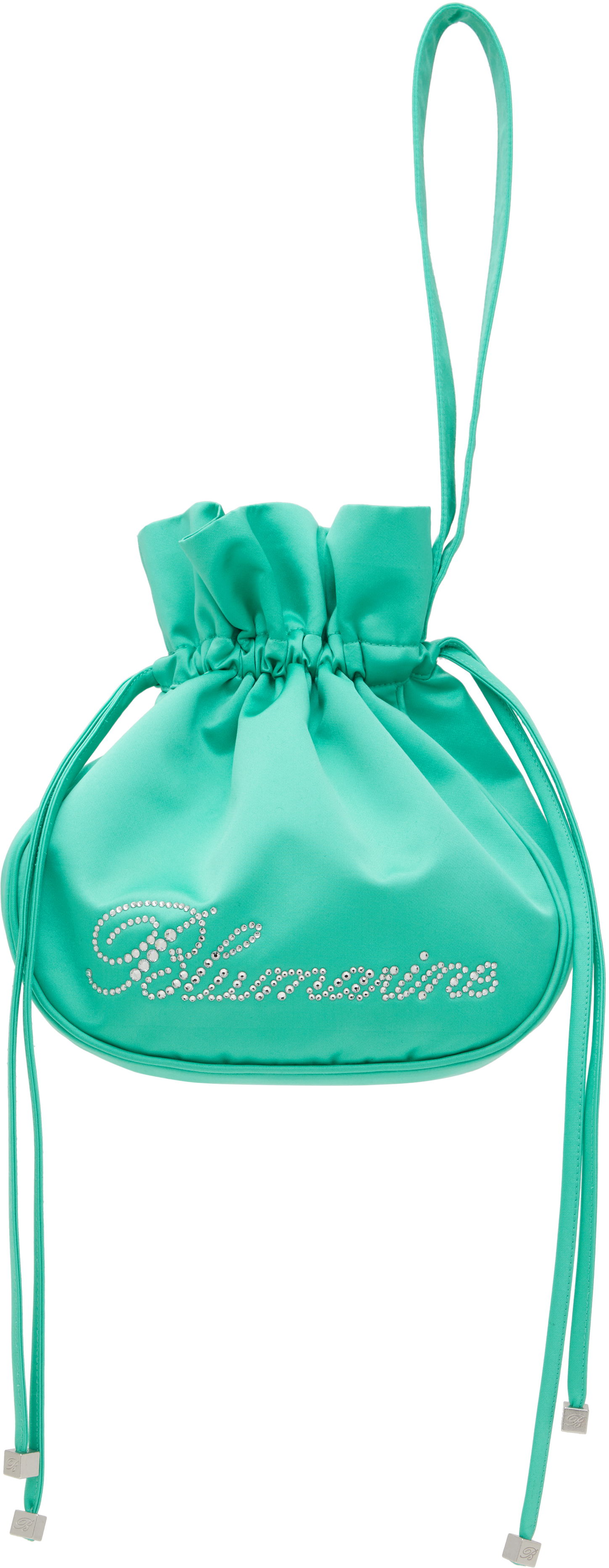 Kabelka Blumarine Blumarine Satin Rhinestone Logo Pouch Tyrkysová | P5HHW091A, 0