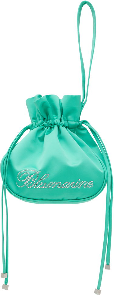 Kabelka Blumarine Blumarine Satin Rhinestone Logo Pouch Tyrkysová | P5HHW091A, 0