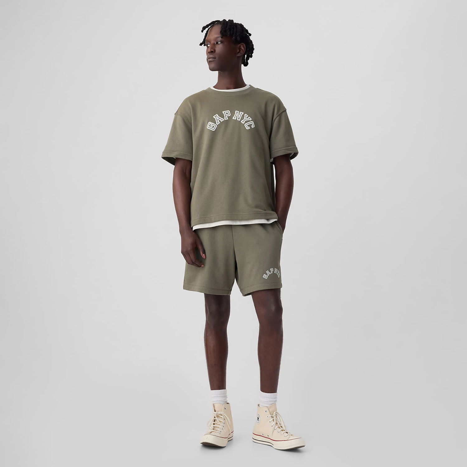 Mikina GAP Shortsleeve Crew Neck Top Sage Zelené | 862305-02, 1
