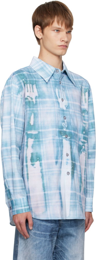 Košeľa Andersson Bell Andersson Bell Trompe L'oeil Printed Check Shirt Modrá | atb1340m, 1