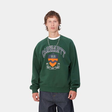 Sveter Carhartt WIP Men's Green Relaxed-Fit Graphic Sweatshirt Zelené | I033936_9, 0