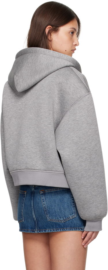 Mikina WARDROBE.NYC WARDROBE.NYC Bonded Zip-Up Hoodie Šedá | W1093F24BJ, 2