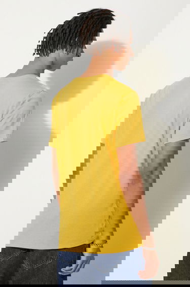 Tričko FJÄLLRÄVEN T-shirt with Logo Print Žltá | F87310, 2