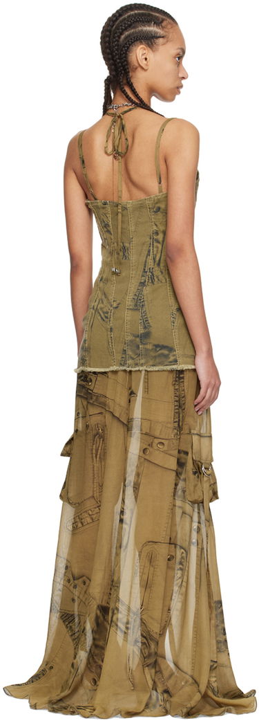 Šaty Blumarine Blumarine Layered Maxi Dress Zelené | P422A413A, 2