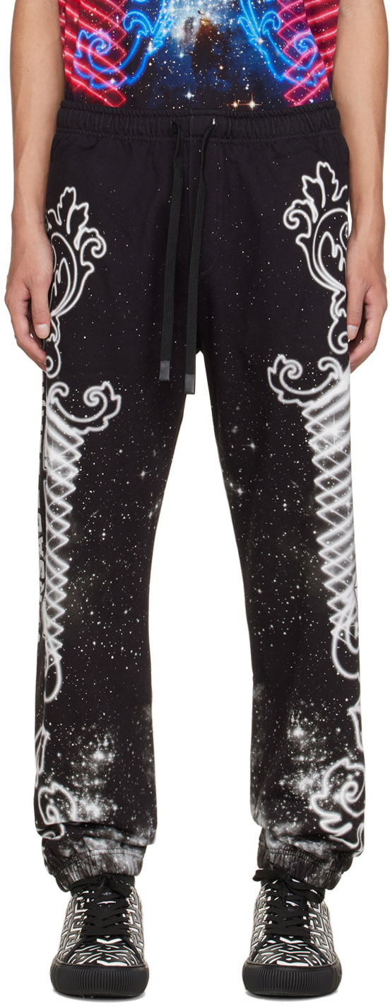 Tepláky Versace Galaxy Print Lounge Pants Čierna | E73GAA31GEFS057