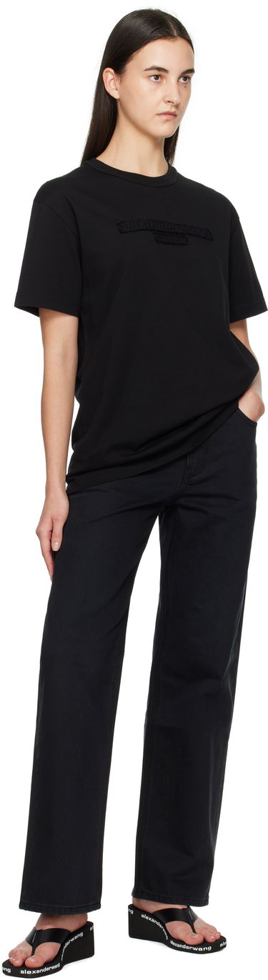 Tričko Alexander Wang Distressed Logo T-Shirt Čierna | UCC1251786, 3
