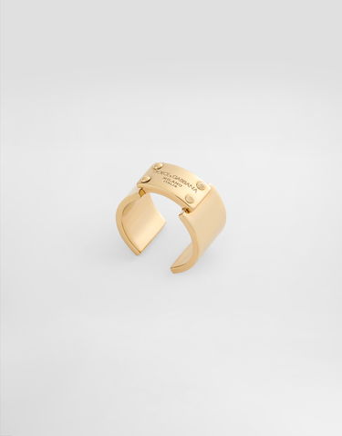 Prsteň Dolce & Gabbana Gold Metal Logo Tag Ring Metalická | WRR1H1W1111ZOO00, 2