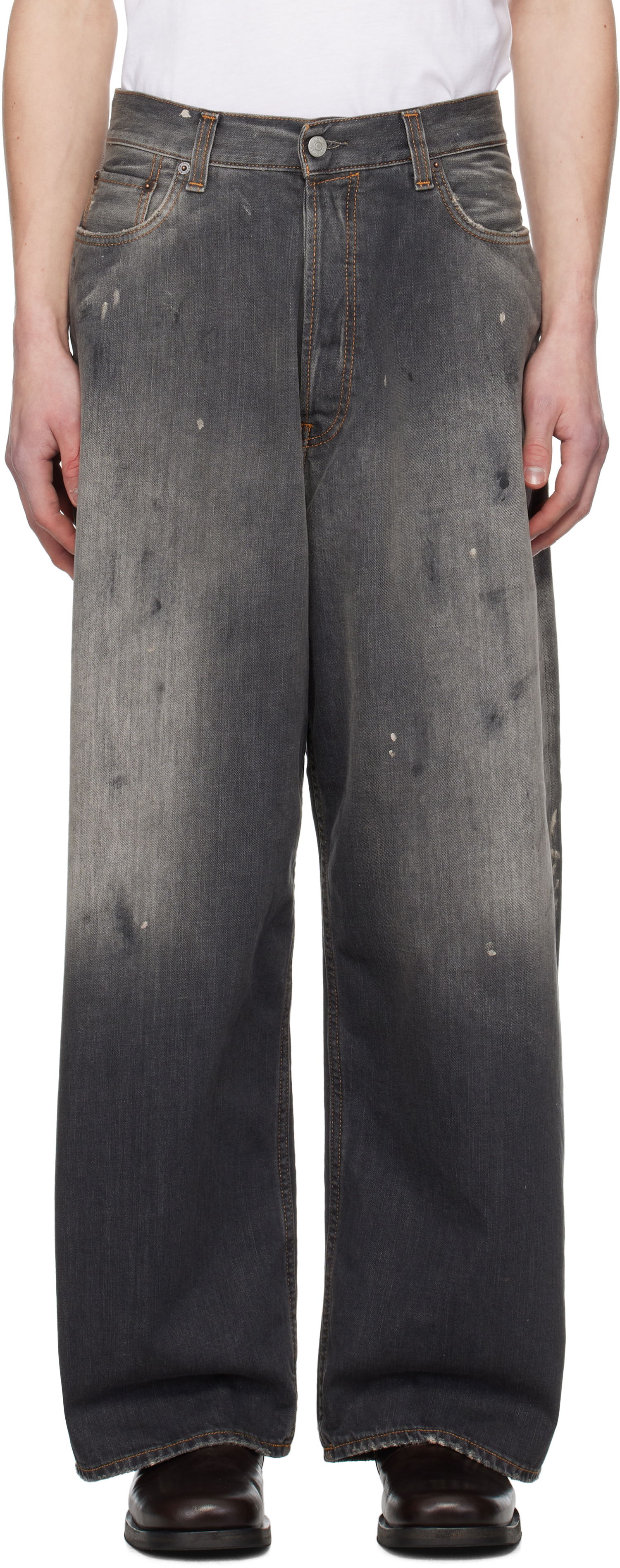 Džínsy Acne Studios Acne Studios Super Baggy Fit 2023 Jeans Šedá | B00396-, 0