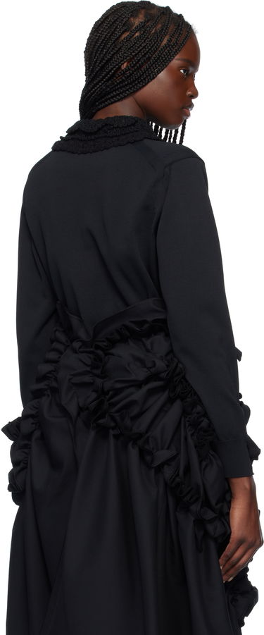 Sveter Comme des Garçons Comme Des Garçons Jersey Cardigan with Crochet Collar Čierna | TO-N006-S25, 2