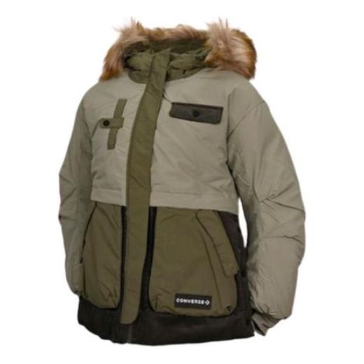 Parka Converse Premium Fashion Mid Down Jacket Zelené | 10023726-A02
