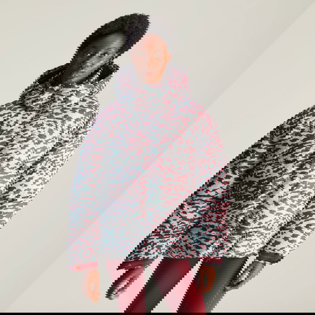Prešívaná bunda adidas Performance Stella McCartney x TrueNature Printed Mid Length Padded Winter Rôznofarebný | IW3844, 0