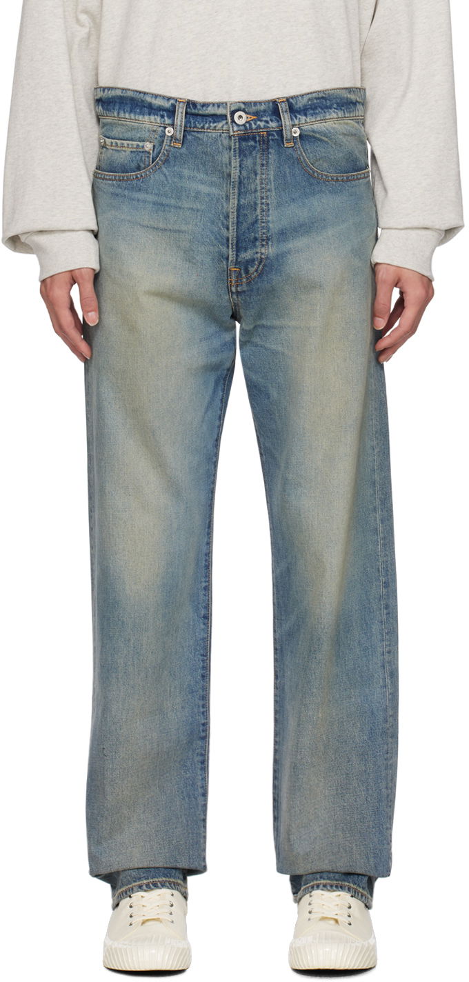 Džínsy KENZO Paris Asagao Jeans Modrá | FD65DP3316B7, 0