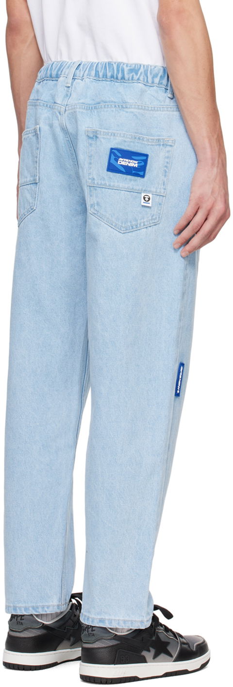 AAPE by A Bathing Ape Moonface Patch Jeans