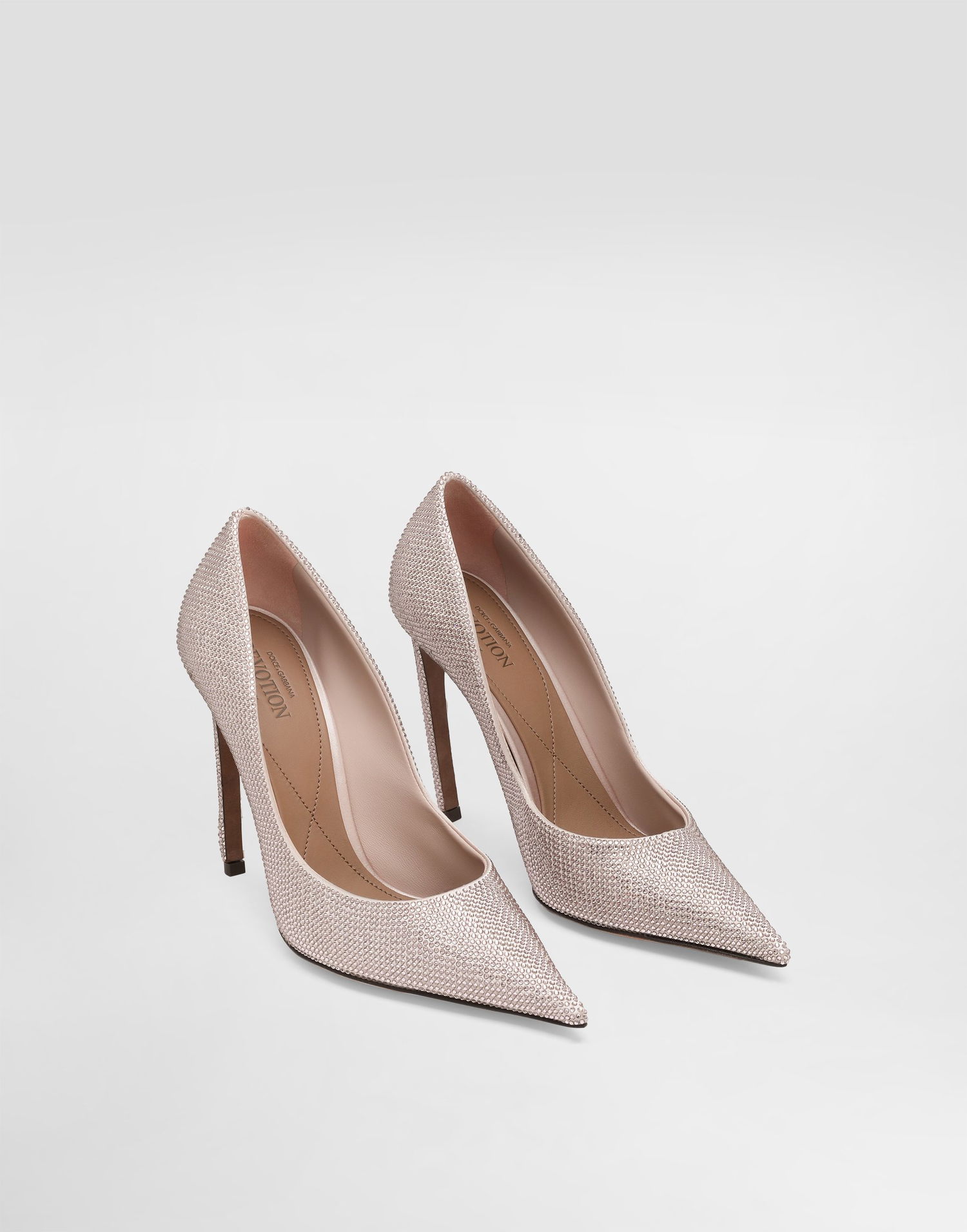 Doplnky Dolce & Gabbana Dolce & Gabbana Devotion Satin Pumps with Rhinestones Ružová | CD1970AJ5678J390, 1