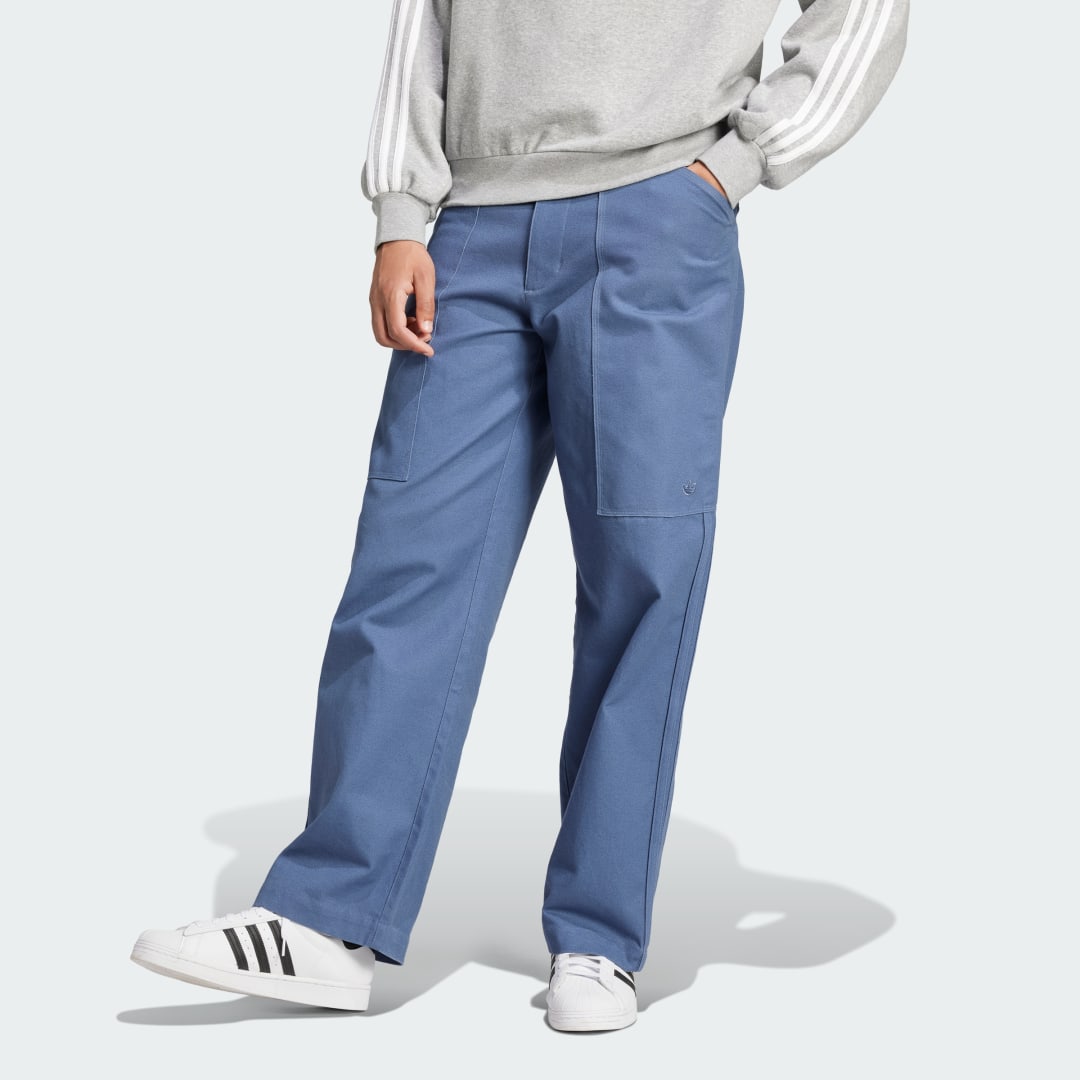 Cargo nohavice adidas Performance Premium Essentials Twill Cargo Pants Modrá | IY2278, 0