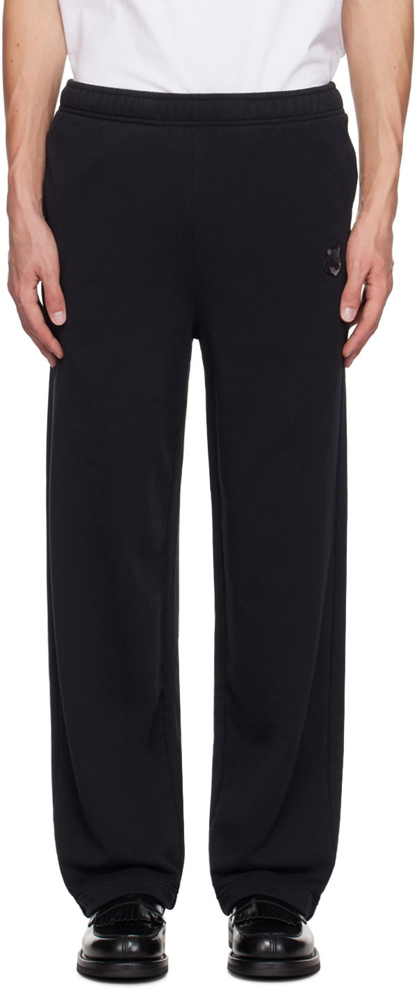 Tepláky MAISON KITSUNÉ Black Bold Fox Head Patch Sweatpants Čierna | NM01111KM0001, 0