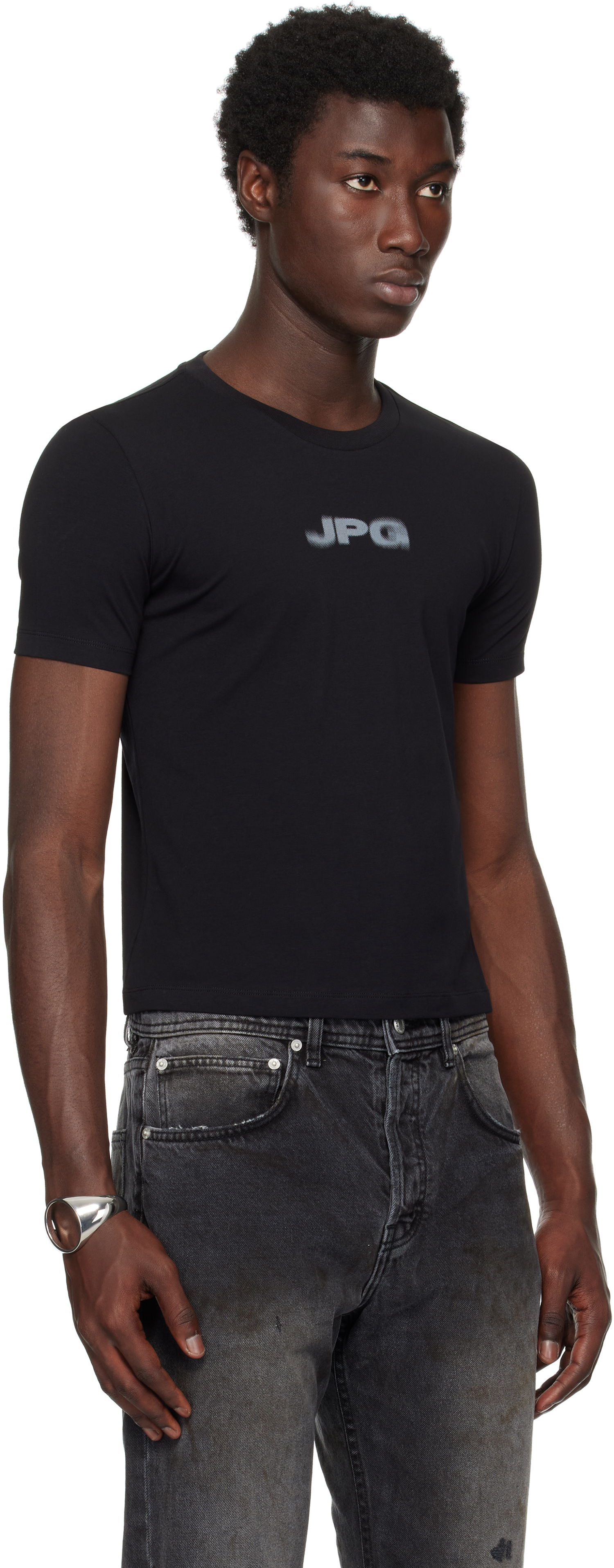 Tričko Jean Paul Gaultier Jean Paul Gaultier 'The JPG' Baby Tee Čierna | 25/03-W-TO300-J002-0004, 1