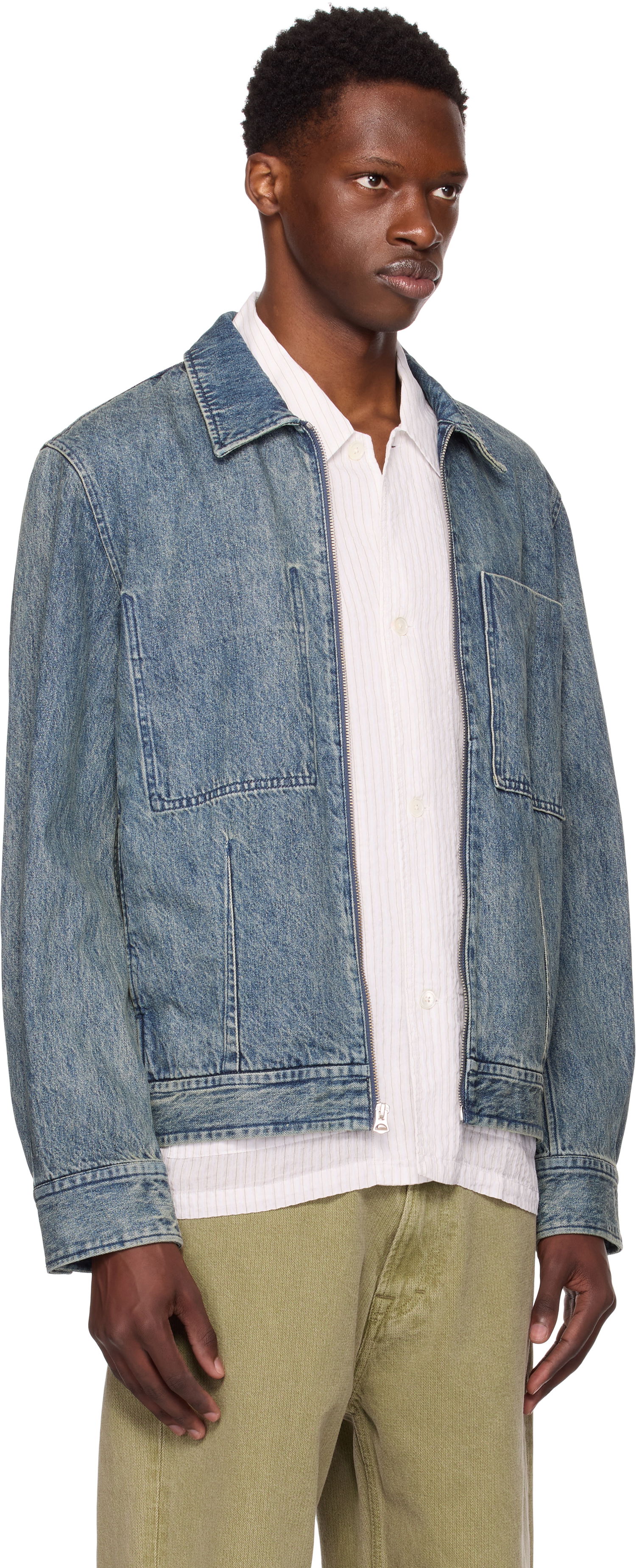 Bunda rag & bone Rag & Bone Simon Garage Denim Jacket Modrá | MBW25P2011DNML, 1