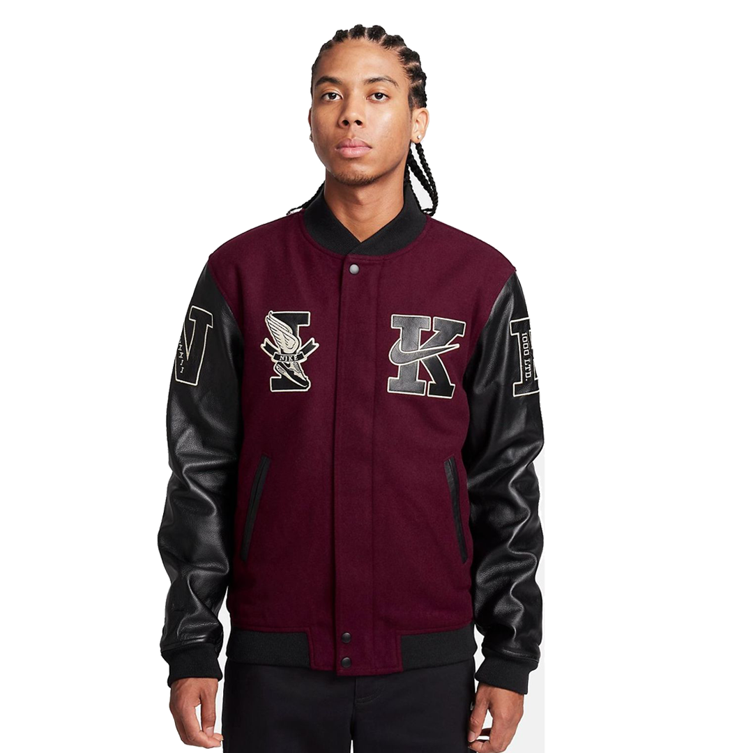 Bomber bunda Nike Destroyer Varsity Jacket Vínová | FQ0299-681, 0