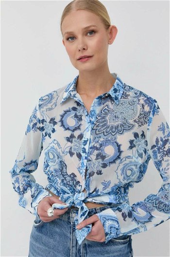 GUESS Košile dámská, regular, s klasickým límcem W3GH97.WDW52