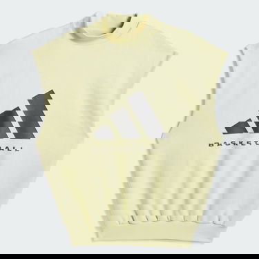 Mikina adidas Performance Basketball Sueded Sleeveless Béžová | IN7703, 4