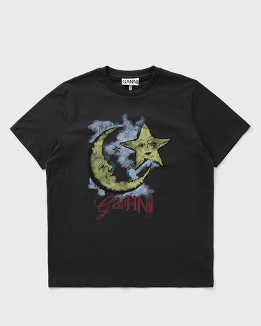 Tričko GANNI Relaxed Graphic T-Shirt L Čierna | T4058-252, 0