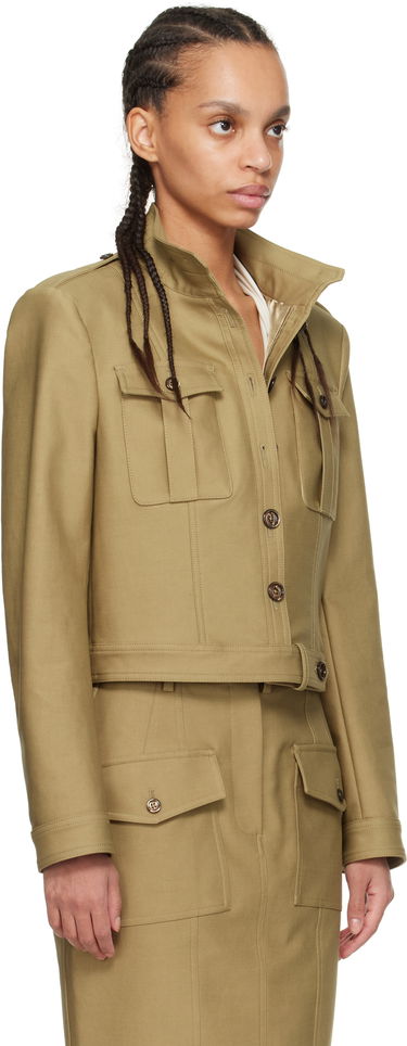 Bunda Tom Ford TOM FORD Cropped Safari Jacket Béžová | CS1267-FAX1402, 1