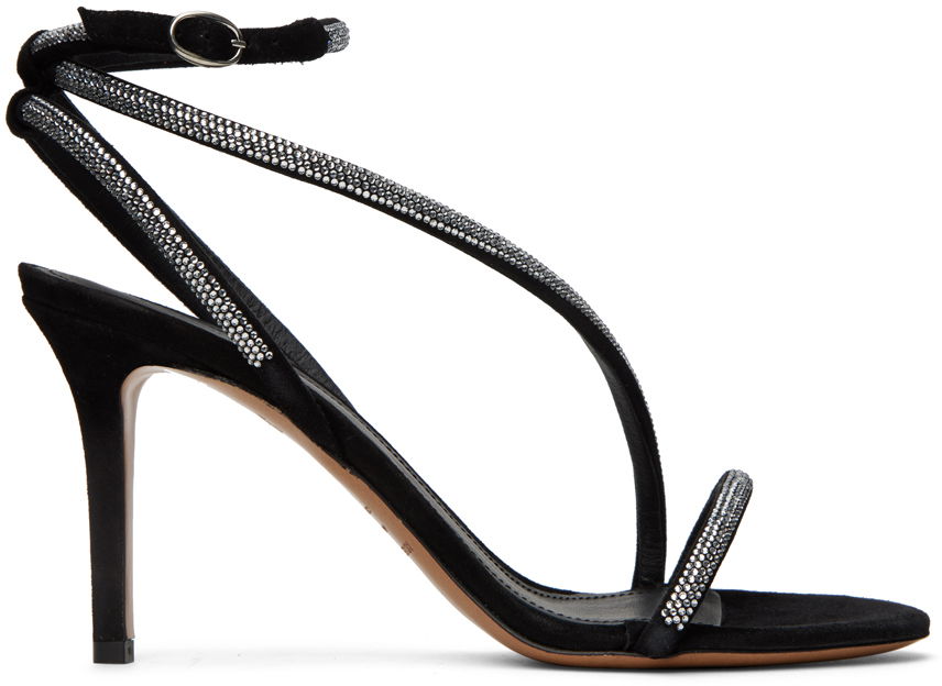 Tenisky a topánky ISABEL MARANT Isabel Marant Atria Rhinestone-Embellished Strappy Heeled Sandals Čierna | 22HSD1032-22H003S, 0