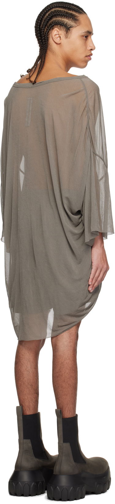 Tričko Rick Owens Rick Owens Hollywood Tommy V-Neck T-Shirt Šedá | RR01E5279 JCR, 2