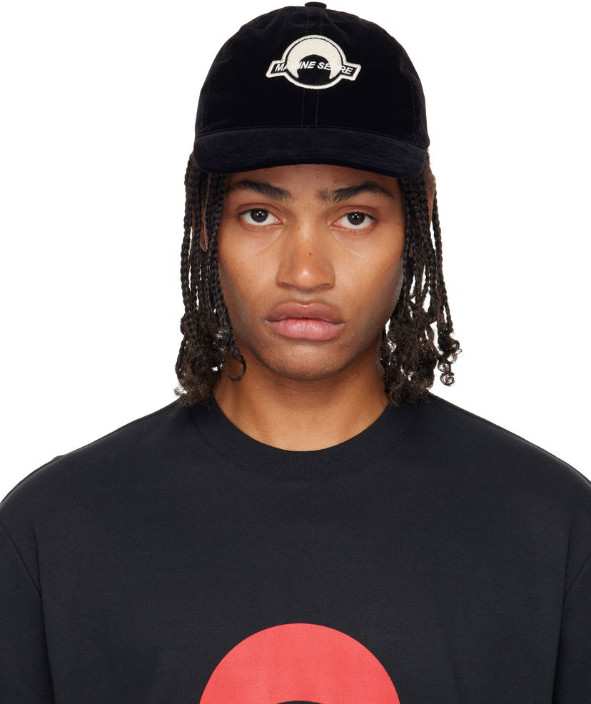 Šiltovka Marine Serre Marine Serre Velvet Baseball Cap Čierna | UHG048ACWOV0074