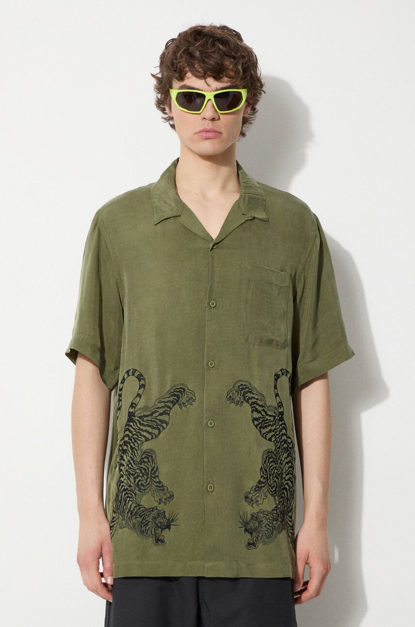 Košeľa Maharishi Maharishi Take Tora Relaxed Fit Shirt Zelené | 5100.OLIVE, 0