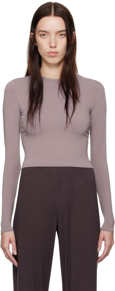 Tričko SKIMS New Vintage Cropped Long Sleeve T-Shirt Fialová | AP-LGS-1370, 0