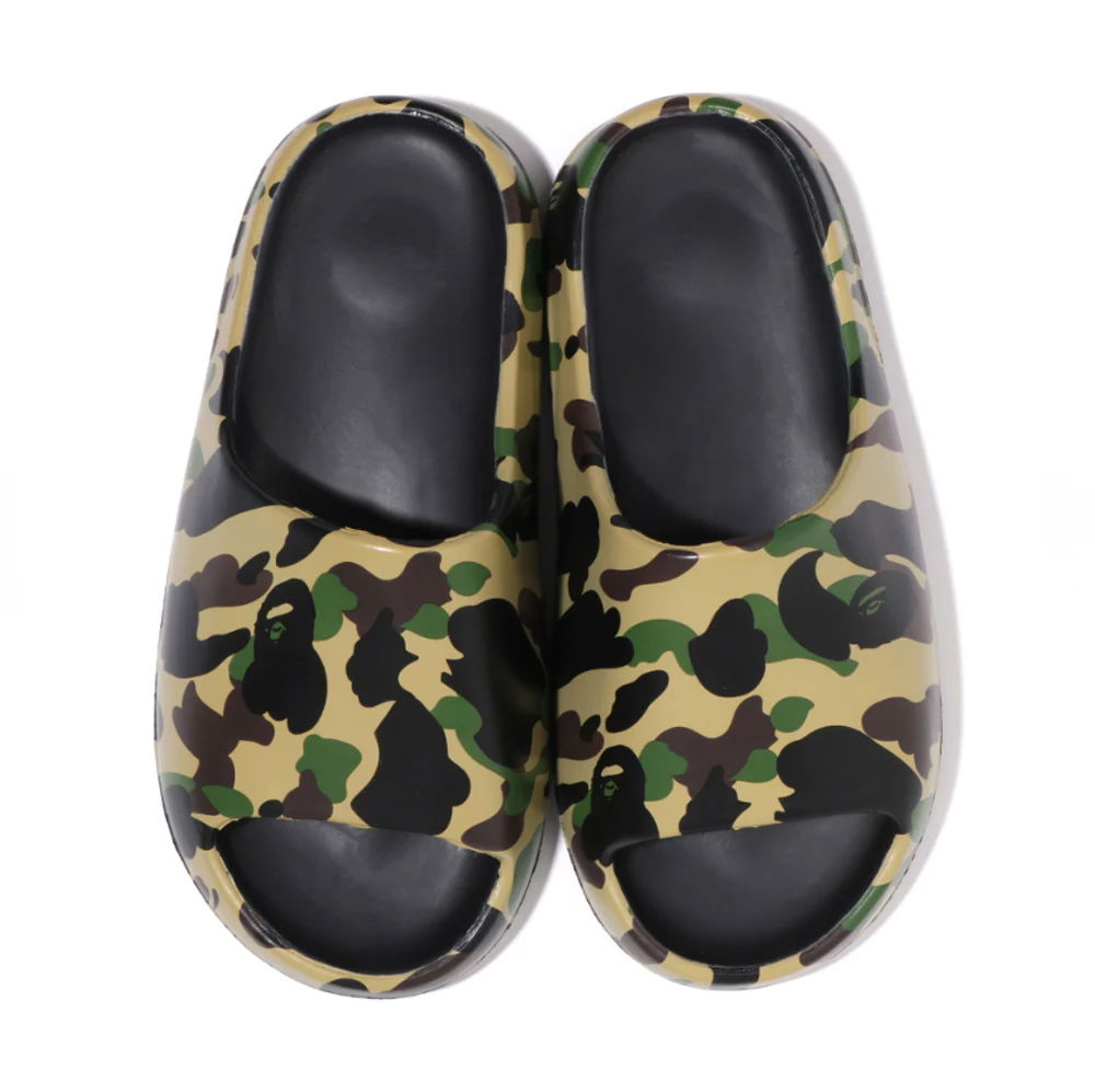 Bape 1st Camo Slide Sandal Yellow