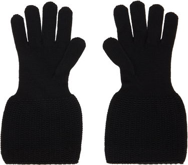 Rukavice Yohji Yamamoto YOHJI YAMAMOTO Knitted Gloves Čierna | HL-W04-160, 1
