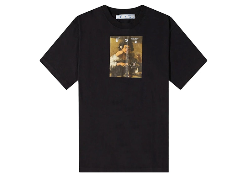 Tričko Off-White Caravaggio Boy Over T-Shirt Black Čierna | OMAA038F21JER0051084, 0