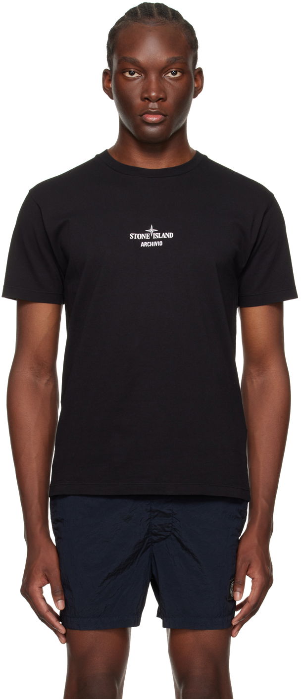 Tričko Stone Island 'Archivio' T-Shirt Čierna | 80152NS91, 0