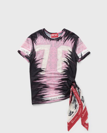 Crop Top Diesel Diesel T-Dasha Tie-Dye Crop Top Ružová | A19054-0KIBH-7EXA, 0