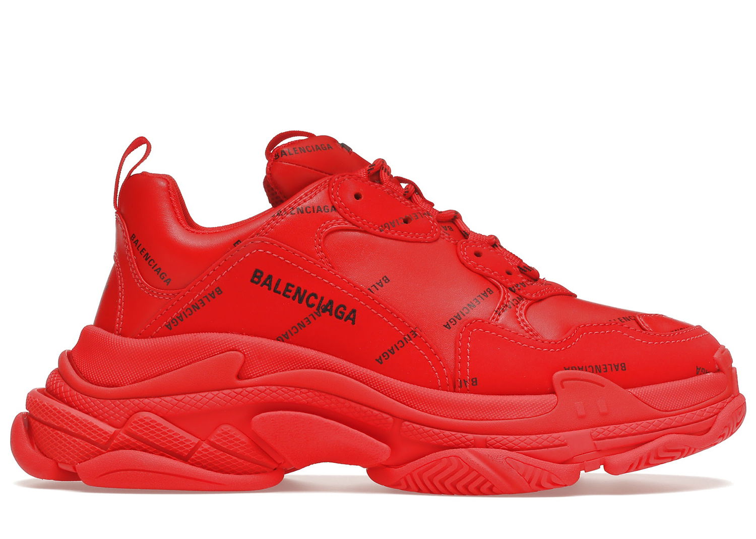 Tenisky a topánky Balenciaga Triple S Allover Logo Red Červená | 536737W2FA16010, 0