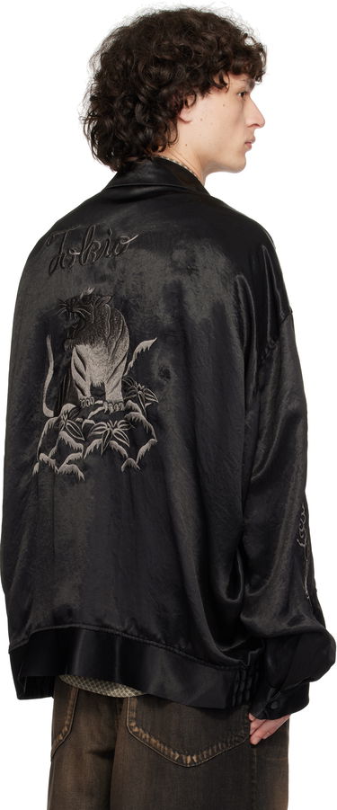 Bomber bunda Maison MIHARA YASUHIRO MIHARA YASUHIRO Collared Souvenir Jacket Čierna | J14BL144, 2
