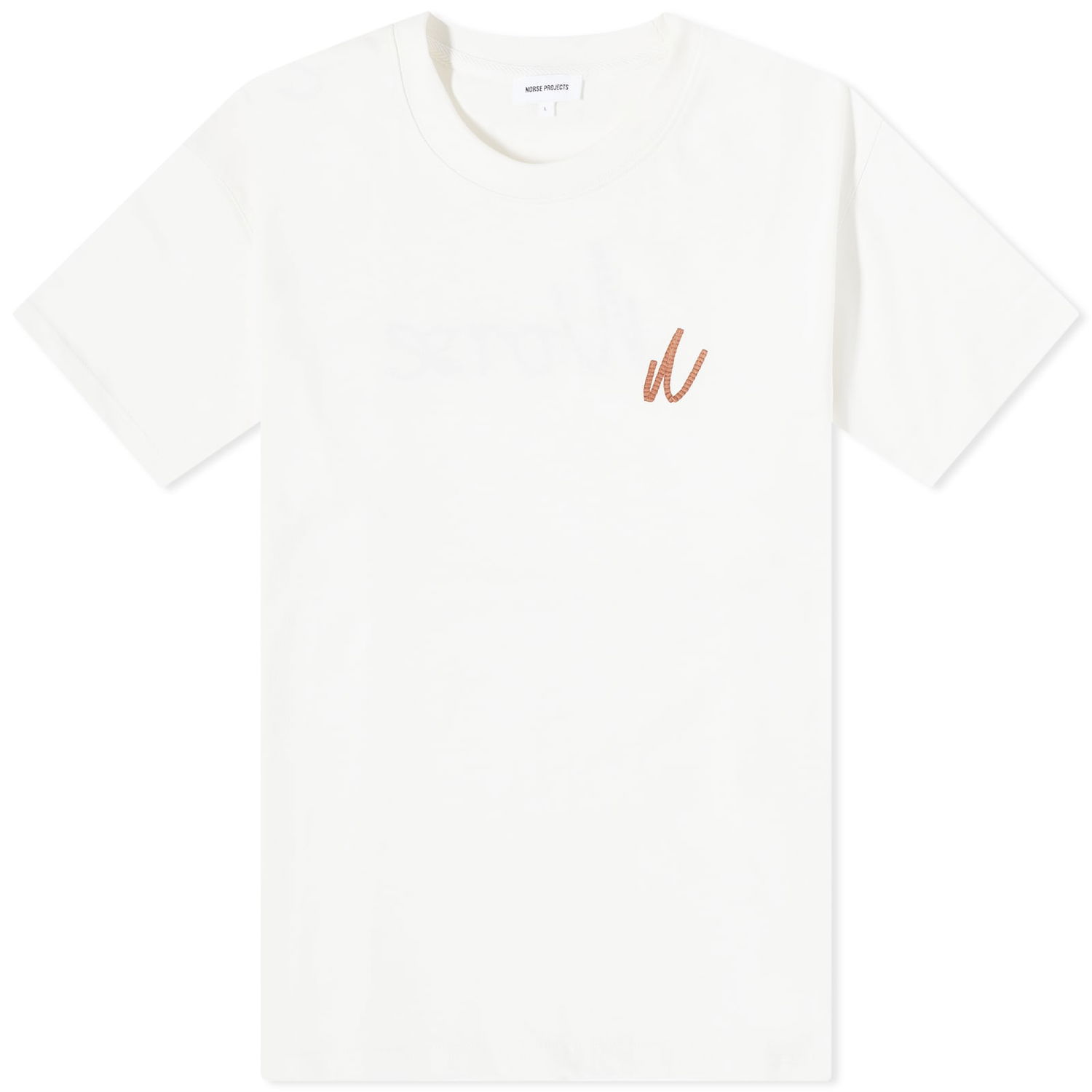 Tričko NORSE PROJECTS Johannes Chain Stitch Biela | N01-0648-0957, 0