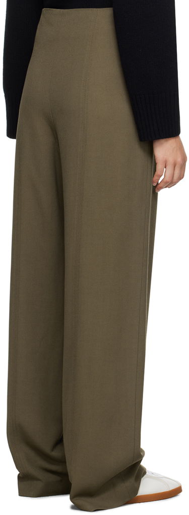 Nohavice Loulou de Saison Loulou de Saison Hamill High-Rise Wide-Leg Trousers Zelené | HAMILL, 2