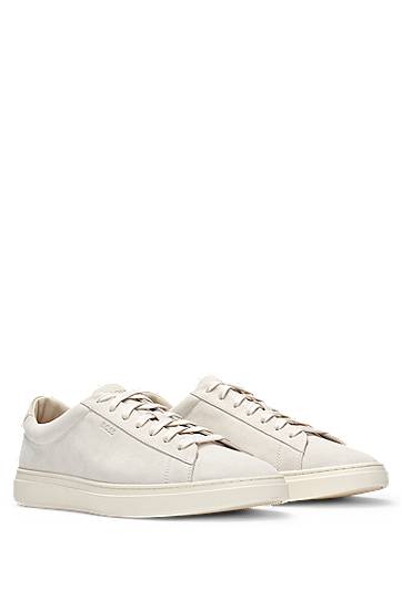 Oblečenie BOSS Suede Trainers with Rubber Outsole Biela | 50541868
