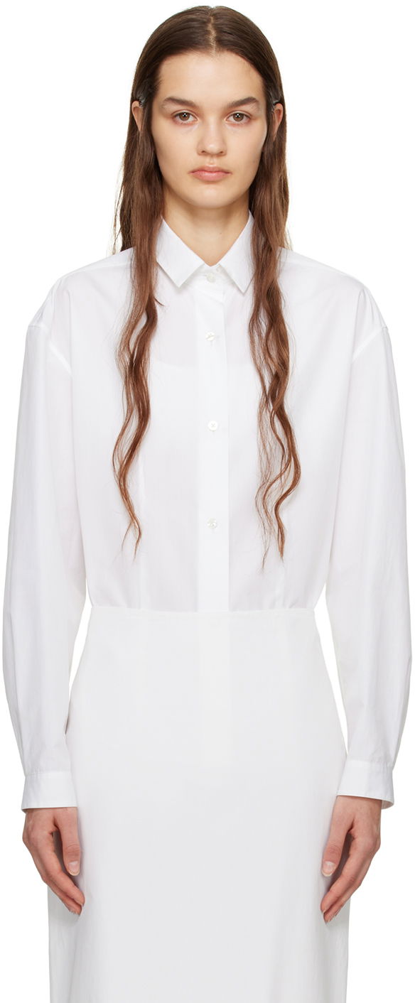 Košeľa The Row Long Sleeve Button-Up Shirt Biela | 7212-W2439, 0