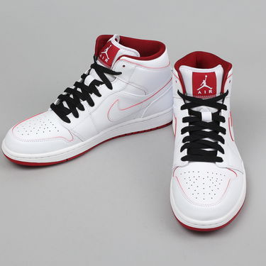 Tenisky a topánky Jordan Air Jordan 1 Retro Mid "White Gym Red" Biela | 554724-103, 2