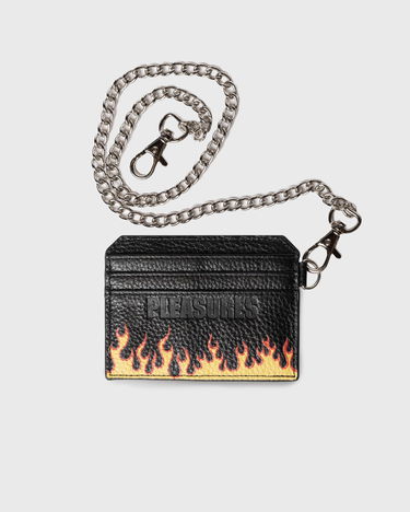 Peňaženka Pleasures PLEASURES Leather Card Holder with Chain Čierna | P25SU073 BLACK, 3