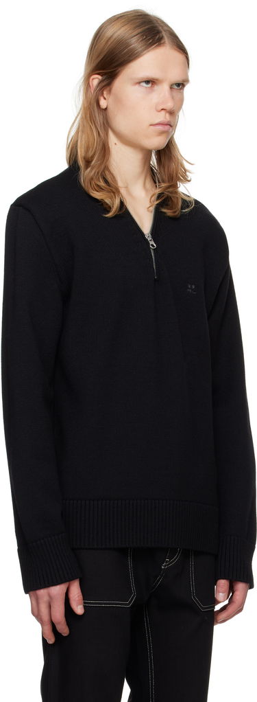 Sveter Courrèges Zipped Wool Sweater Biela | 324MPU179FI0036, 4