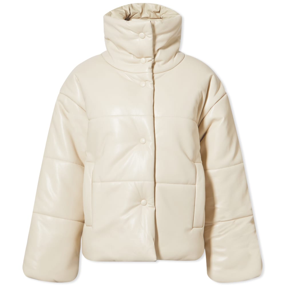 Prešívaná bunda Nanushka Hide Vegan Leather Puffer Jacket Béžová | NW22CROW00171-CRM, 0