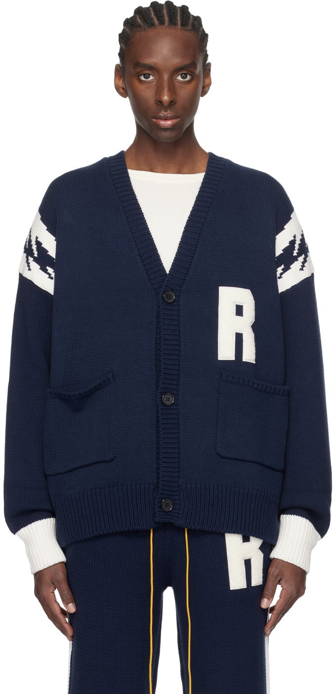 Sveter Rhude Lightning Print Cardigan Navy | RHPS24CA02504364, 0
