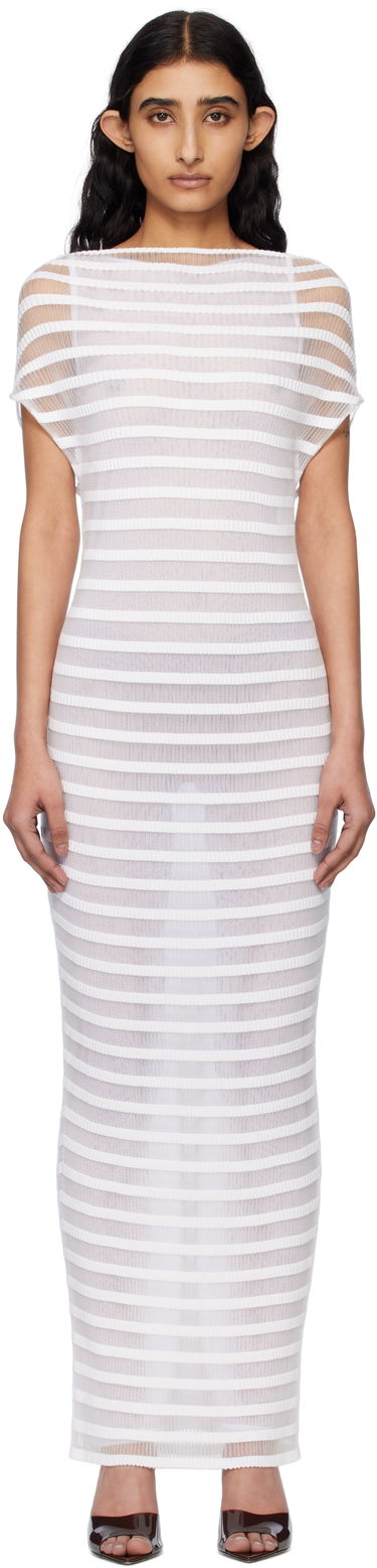 Šaty Jean Paul Gaultier Jean Paul Gaultier 'The Marinière' Striped Maxi Dress Biela | 25/34-F-RO400-M088-01, 0