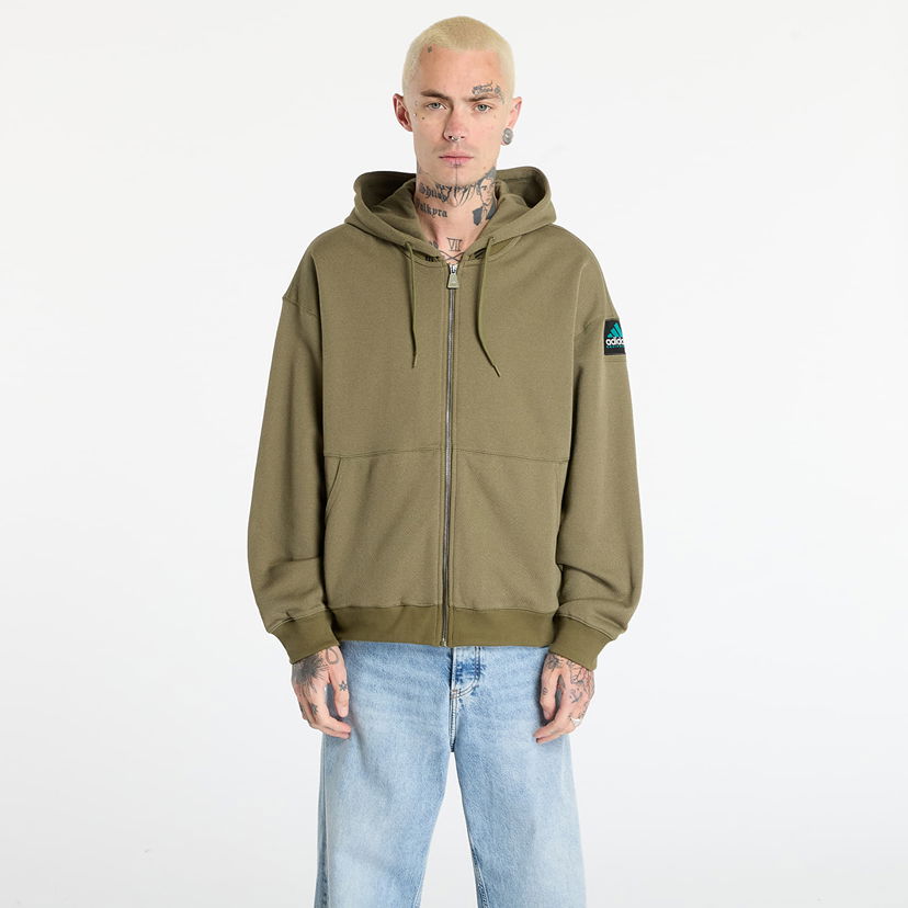 Mikina adidas Originals Equipment Reflective Hoodie Full-Zip Zelené | JV7650